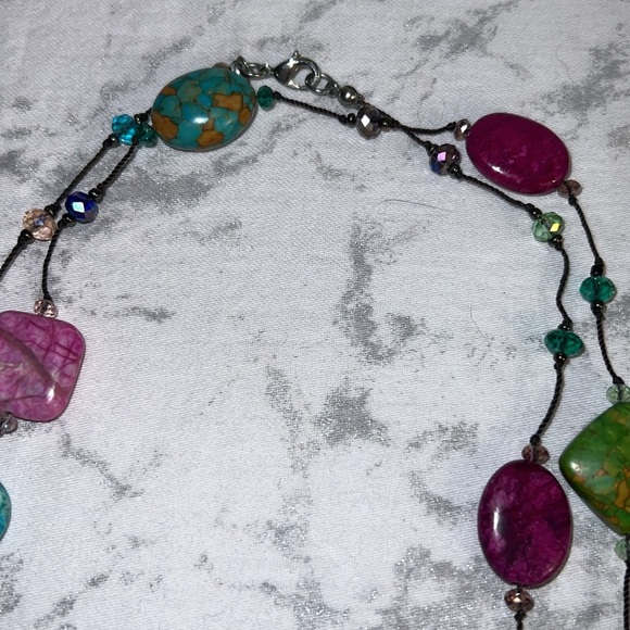 Premier Designs Multicolor Glass Beads and Stone 3* 42825 - Picture 4 of 4